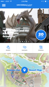 The Universal Orlando official app features tons of information about the parks.
