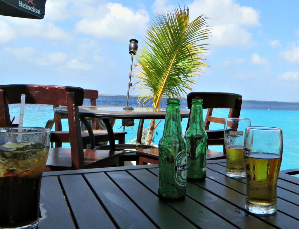 Karel's Beach Bar in Kralendijk, Bonaire, is located on one of the town piers.