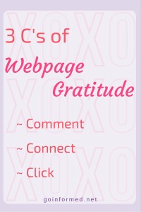 The 3 C's of Webpage Gratitude