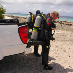 Pickup trucks make the ideal rental vehicle for shore diving