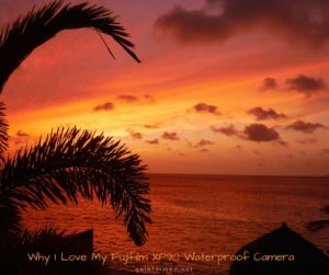 Vivid sunset colors captured by the FujiFilm XP90 Camera