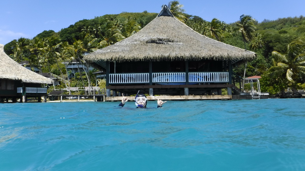 A Bora Bora bungalow on the main island