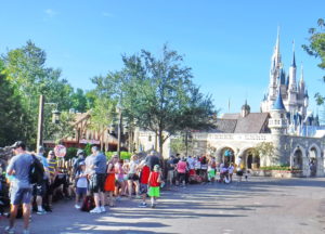 This is the line for Seven Dwarfs Mine Train for guests who get in early with a breakfast reservation. The people you see is the entire line!