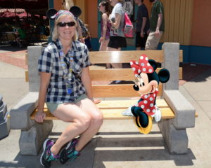 Me, looking fresh in my Clubride shirt, with my favorite friend Minnie.