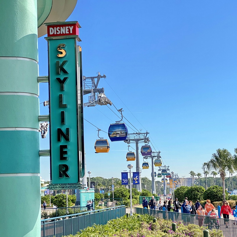 The Disney World Skyliner is like a ski resort gondola.