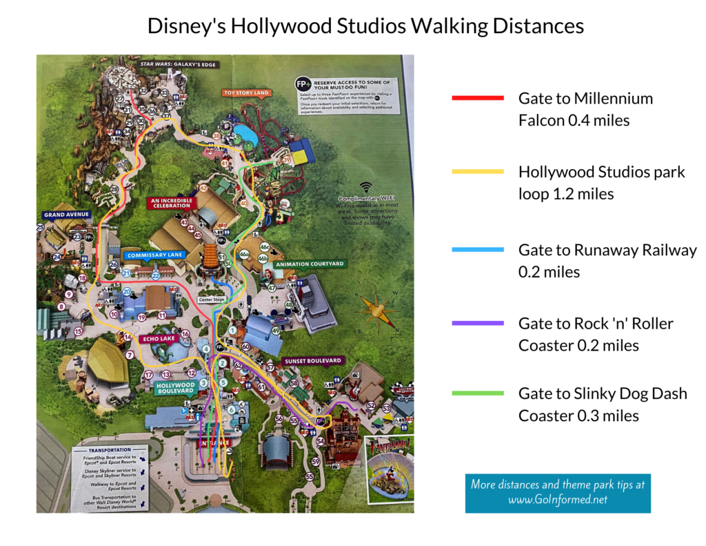 Disney World Walking Distances - Hollywood Studios