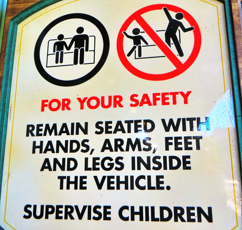 Disney World ride rules sign