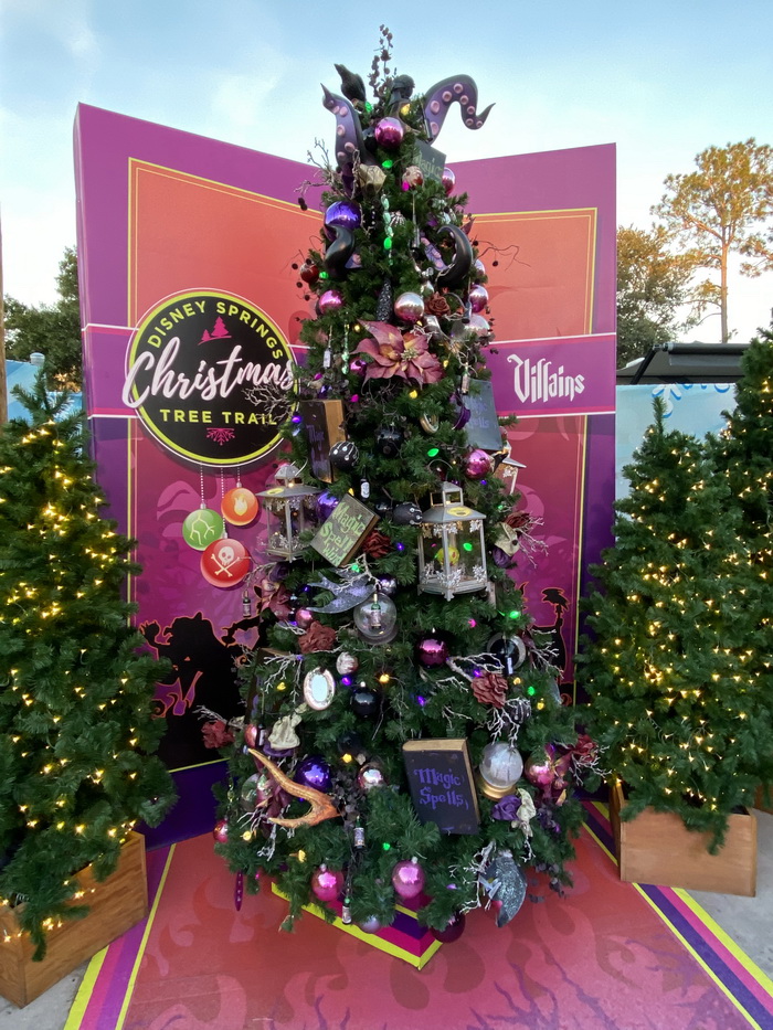 Disney villains themed Christmas tree in Disney Springs