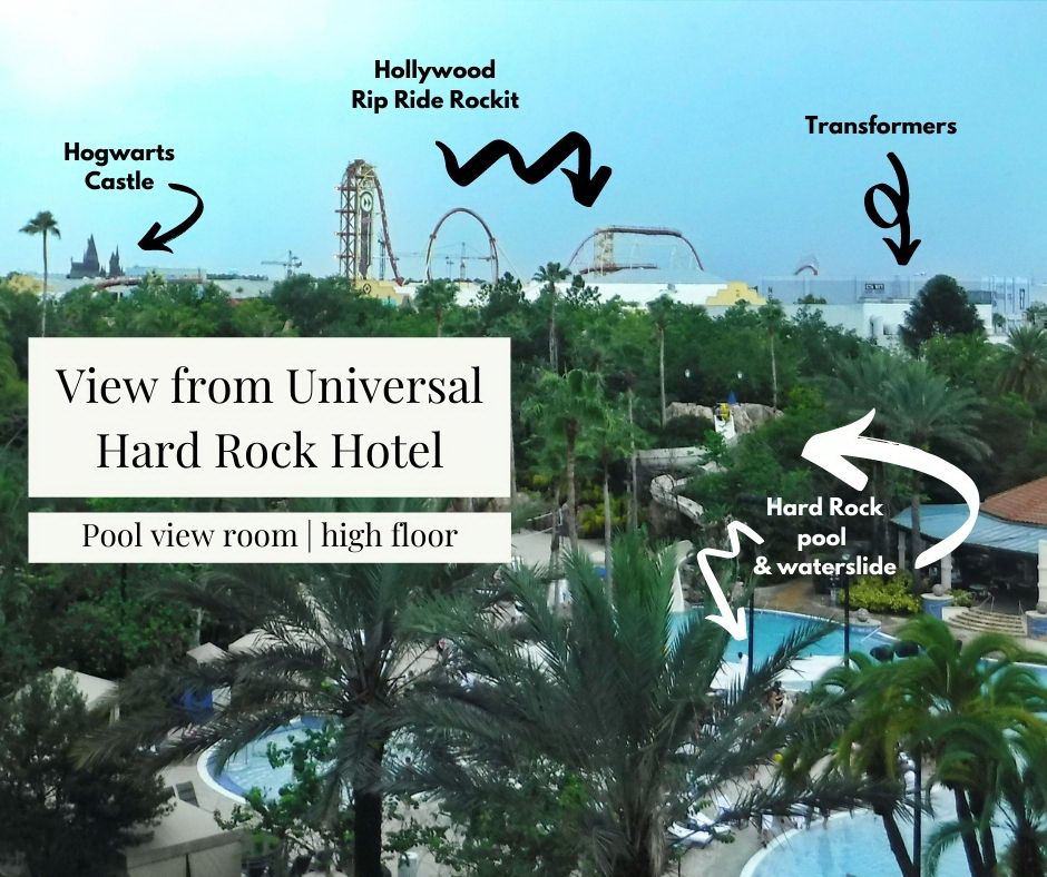 Universal Orlando Hard Rock Hotel view from pool view room