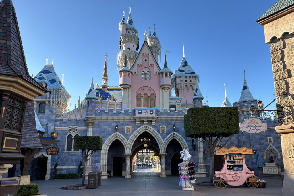 Disneyland Castle view from Fantasyland